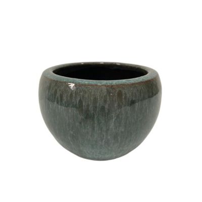 Cachepô Cerâmico Jade Ovo N1 Verde Jade Fascino
