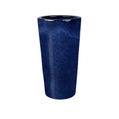 Cachepô Cerâmico Cilindro Liso N3 Azul Pacífico Fascino