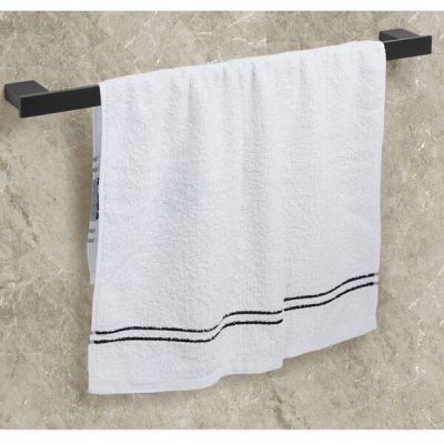 Porta Toalha Barra Docolflat Onix Preto Fosco 67cm Docol