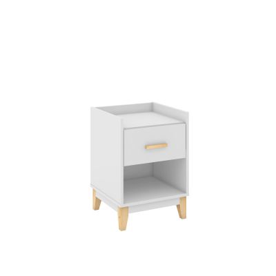 Criado Mudo 1 Gaveta 40X56X38,5cm Branco Movelbento
