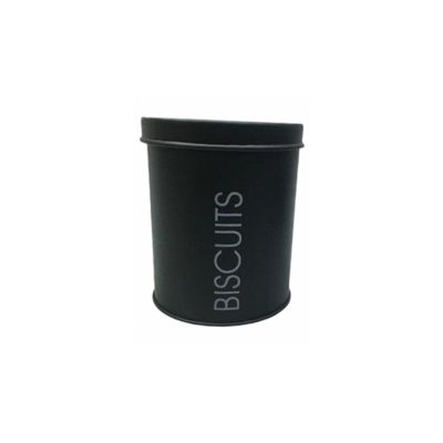 Pote de Biscoitos Slim Metal Preto Casa&Ideia