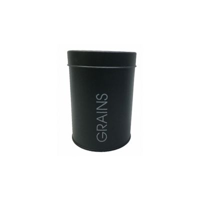 Pote de Grãos Slim Metal Preto Casa&Ideia