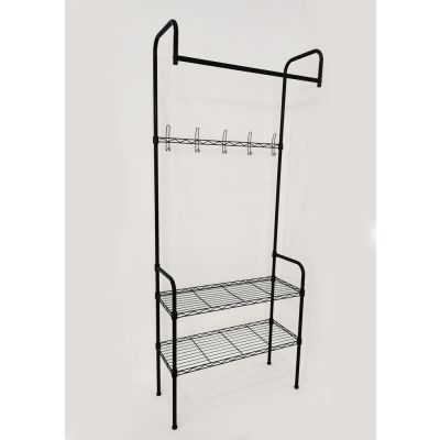 Estante Closet Aço 30x75x180cm Preto Casa&Ideia