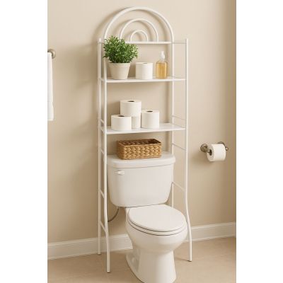 Estante Para Banheiro 24,5x59x169cm Branco Casa&Ideia