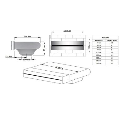 Cascata de Embutir em Fibra de Vidro com Bico em Aço Inox 25 cm