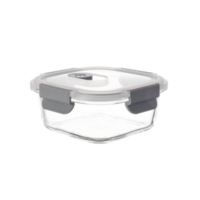 Pote de Vidro Hermético Com Tampa Plástica Quadrado 520ml Casa&ideia