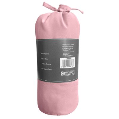Lençol Avulso Casal Com Elástico 140x190 Rose Diagonal