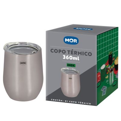 Copo Térmico Inox 360ml Mor