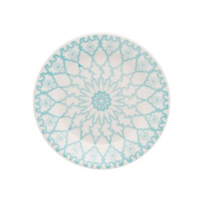 Jogo de Jantar 20 Peças Mandala Azul e Branco Oxford