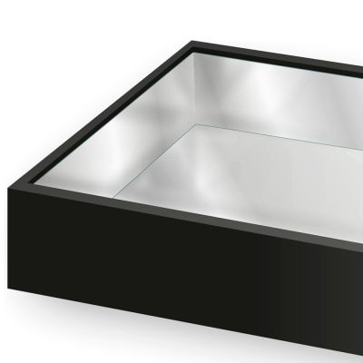 Bandeja Espelhada 20x35cm Preto Diagonal