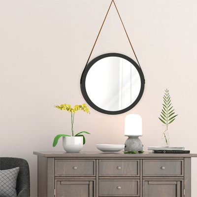 Espelho Adnet com Moldura 40cm Preto Diagonal