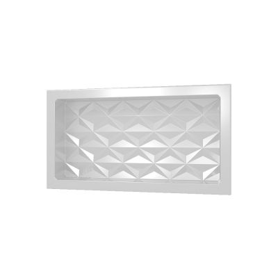 Nicho Tradicional Branco Gelo em ABS 3D 63x35 Kasabelle