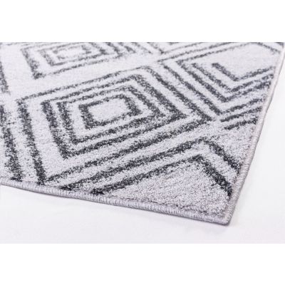 Tapete Classic Angra Polipropileno 1,00x1,50m Gelo e Chumbo J Serrano