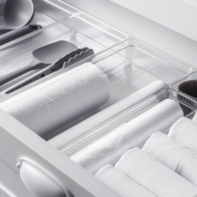 Organizador de Gaveta Clear 30x7,5x5,6cm Natural Martiplast