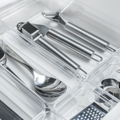 Organizador de Gaveta Clear Acrilico 22,5x15x5,6cm Natural Martiplast