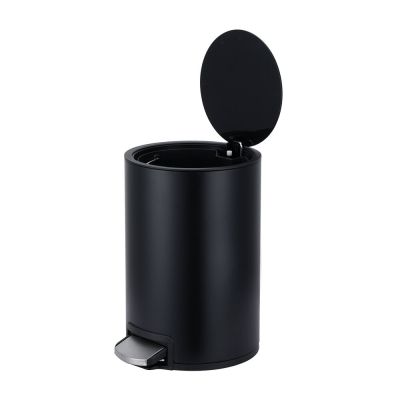 Lixeira com Pedal Agatha Ginevra 8 Litros Preto Fosco 25x30cm Casa&Ideia