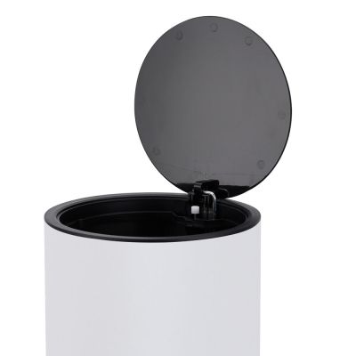 Lixeira Agatha com Pedal 8L 25x30cm Branco Fosco Casa&Ideia