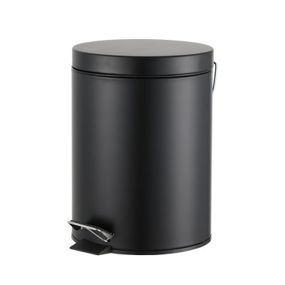Lixeira com Pedal Black 5L 20,5x27,5cm Preto Fosco Casa&Ideia