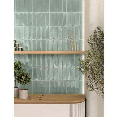 Revestimento de Parede Vivant Vert Bold Brilhante Classe A 7x24,4cm Portobello