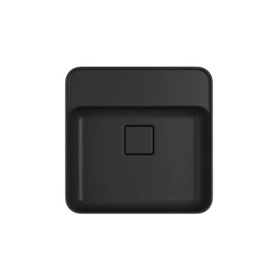 Cuba para Banheiro de Semi-encaixada Louça com Mesa Slim Ebano Fosco Quadrada 40cm Deca