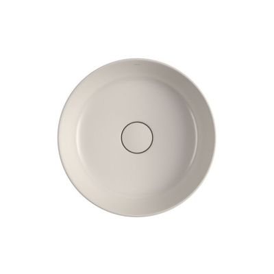 Cuba para Banheiro de Sobrepor Louça Slim Bege Acetinado Redonda 40cm Deca