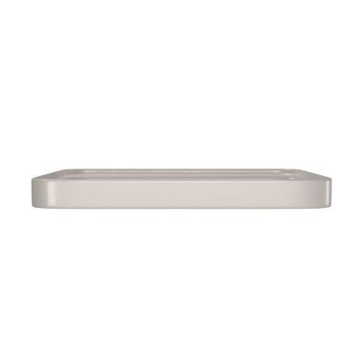 Cuba para Banheiro de Sobrepor Louça com Mesa Slim Bege Acetinado Quadrada 40cm Deca