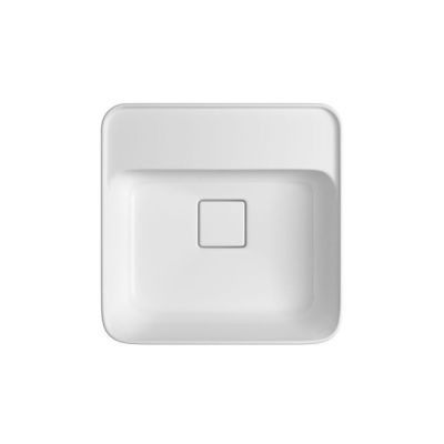 Cuba para Banheiro de Sobrepor Louça com Mesa Slim Branco Quadrada 40cm Deca
