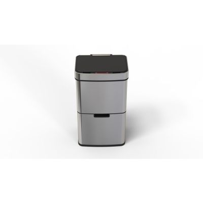 Lixeira Automática 61L Otsu Aço Inox C/3 Casa&Ideia