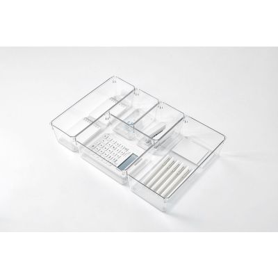 Cesto Organizador Amarilis Transparente Retangular 10,2x15,2cm 1,3l Casa&Ideia