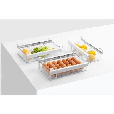 Cesto Organizador Bogarim Transparente Com divisória36x16,7cm 6,9l Casa&Ideia