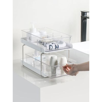 Organizador Bogarim Transparente Duplo Para Geladeira 36,3x21,4cm 19,7l Casa&Ideia