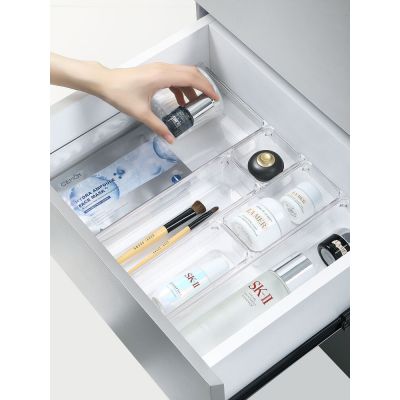 Cesto Organizador Amarilis Transparente Quadrado 15,2x15,2cm 1,2l Casa&Ideia