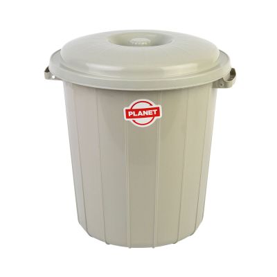 Lixeira Com Tampa Plástico Cinza Smoke 15l Casa&Ideia