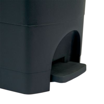 Lixeira com Pedal Plástico Cinza Amarelo Antracite 9l Casa&Ideia