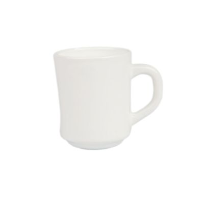 Caneca 230ml Branca de Vidro Casa&ideia