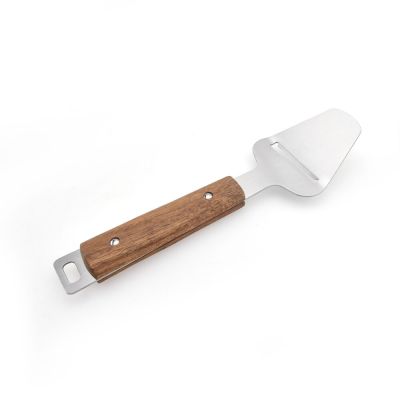 Fatiador Com Cabo de Madeira Acacia Fosco Inox Casa&ideia