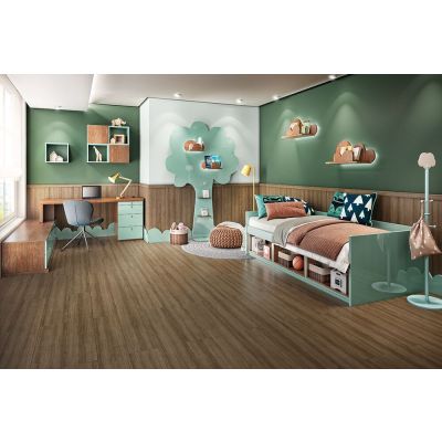 Piso Laminado Click Amêndoa Prime 21cmx135cmx7mm Eucafloor