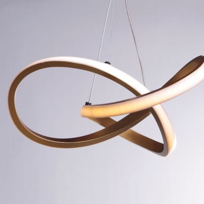 Pendente Metalico 3000k 15w Dubai Ouro Bivolt Taschibra