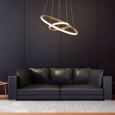 Pendente Metalico 3000k 25w Montreal Ouro Escovado Bivolt Taschibra