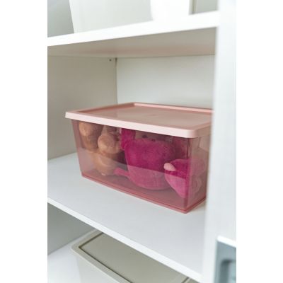 Organizador c/ Tampa My Closet Rosé 30L 37,8x53x23,5cm