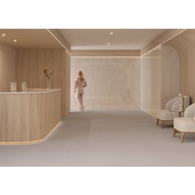 Piso Cerâmico Neutral Off White Bold Mate 7x26 Eliane