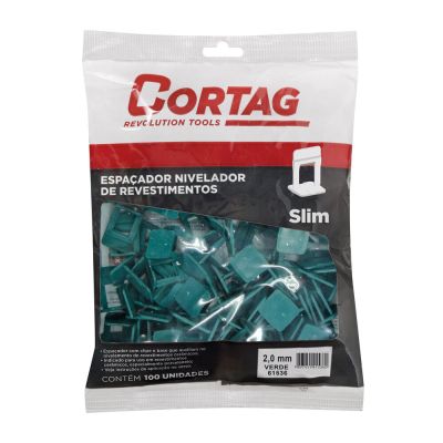 Espaçador para Nivelamento Slim 100 Peças 2mm Cortag