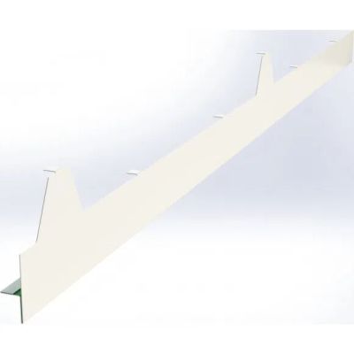 Acabamento Lateral Isotelha 10cmx4,55mx6cm Marfim Kingspan