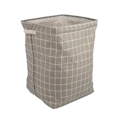 Cesto para Roupa Com Alça 35x50cm Cinza Diagonal