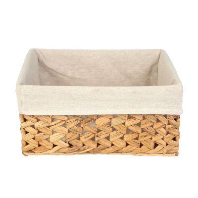 Cesta Decorativa 34cm Com Forro Natural Diagonal