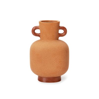 Vaso Cerâmico 23.5x15.5x10.5cm Marrom Mart Collection