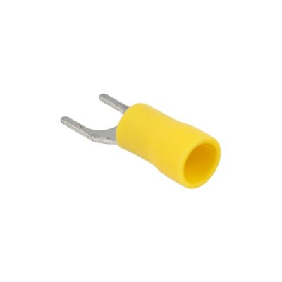 Terminal Forquilha 6,5mm 10 Peças Amarelo A Santos