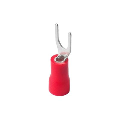 Terminal Forquilha 5,3mm 10 Peças Vermelho A Santos
