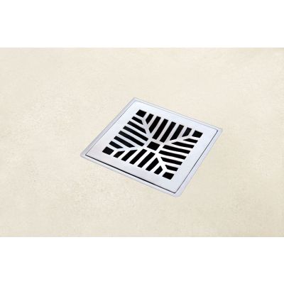 Conjunto Grelha e Porta Grelha 20x20cm Polido LGMAIS