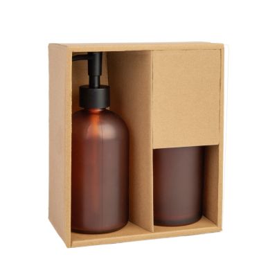 Kit Para Banheiro 2 Peças Vidro Fosco Âmbar Casa&ideia